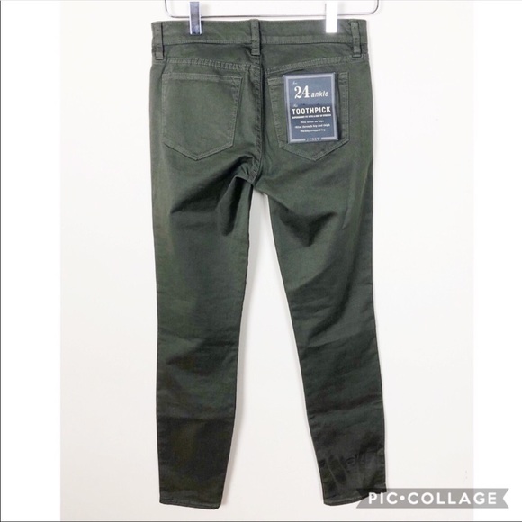 NWOT J. Crew Tuxedo Stripe Toothpick Ankle Jeans - Picture 3 of 8